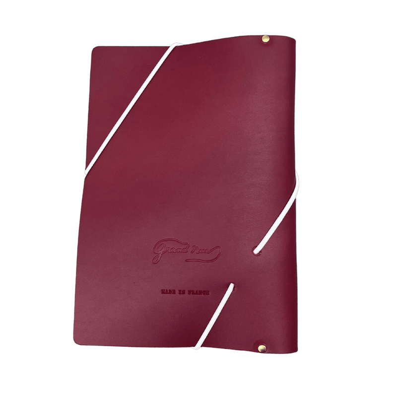 Carnet cuir Diagonal Lit-de-vin - Grand Rue
