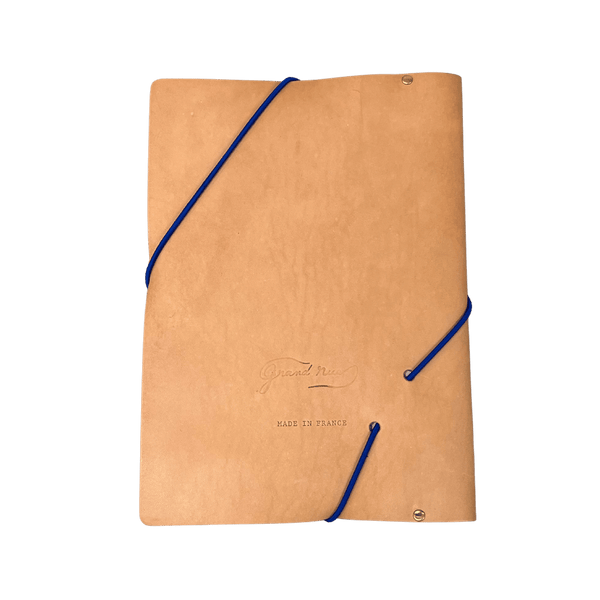Carnet cuir Diagonal Naturel - Grand Rue
