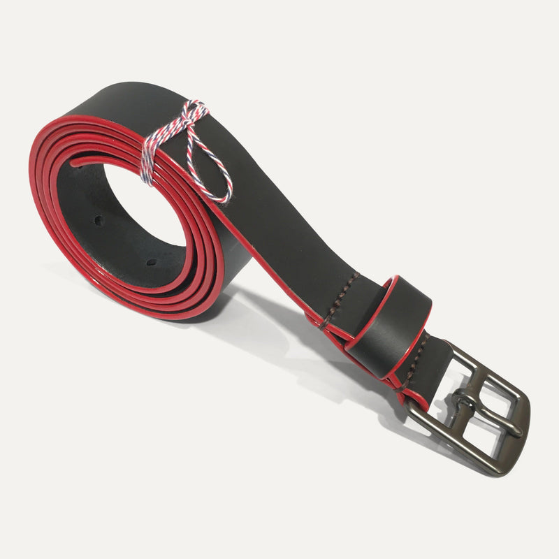 Ceinture sur mesure HARNACHEUR noir/rouge - Grand Rue